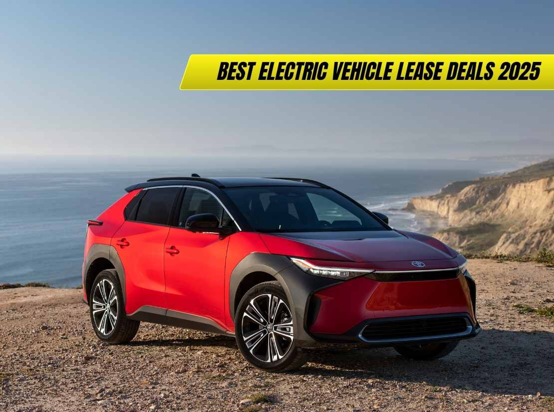 Illustration-style image representing best electric vehicle lease deals in 2025 and PHEV affordability considerations